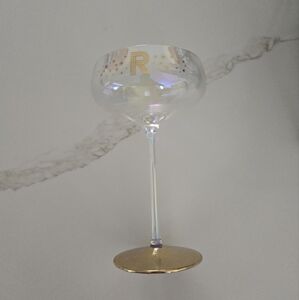 NWT Camille Monogram Coupe Glass